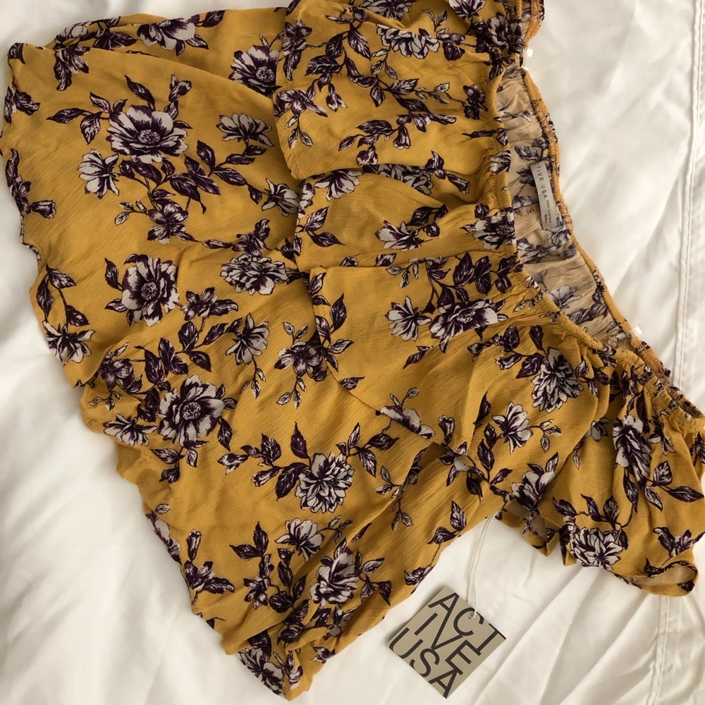 off the shoulder floral top from active